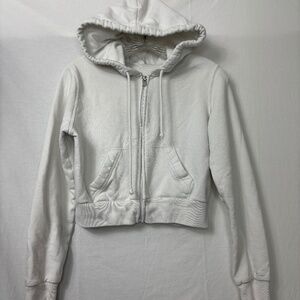 Hollister Juniors White Hoodie Size XS Sweatshirt